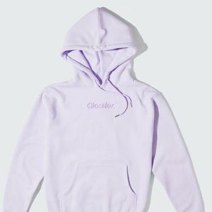 Glossier Embroidered Lavender Hoodie